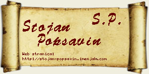 Stojan Popsavin vizit kartica